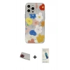 MARSİLYAN™- iPhone 13 Pro Max Kılıf Eksen Asil Prime - Şeffaf Pasifik Cam Ekran Koruyucu + Rainbow Kamera Lens Koruma Cam - KI