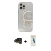 MARSİLYAN™- iPhone 13 Pro Max Kılıf Eksen Asil Prime - Şeffaf Pasifik Cam Ekran Koruyucu + Raze Metal Kamera Lens - GD