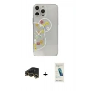 MARSİLYAN™- iPhone 13 Pro Max Kılıf Eksen Asil Prime - Şeffaf Pasifik Cam Ekran Koruyucu + Raze Metal Kamera Lens - GD