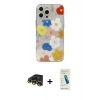 MARSİLYAN™- iPhone 13 Pro Max Kılıf Eksen Asil Prime - Şeffaf Pasifik Cam Ekran Koruyucu + Raze Metal Kamera Lens - GD