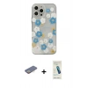 MARSİLYAN™- iPhone 13 Pro Max Kılıf Eksen Asil Prime - Şeffaf Pasifik Cam Ekran Koruyucu + Sarı Renkli Kamera Lens Koruma Cam
