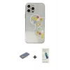 MARSİLYAN™- iPhone 13 Pro Max Kılıf Eksen Asil Prime - Şeffaf Pasifik Cam Ekran Koruyucu + Sarı Renkli Kamera Lens Koruma Cam