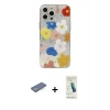 MARSİLYAN™- iPhone 13 Pro Max Kılıf Eksen Asil Prime - Şeffaf Pasifik Cam Ekran Koruyucu + Renkli Kamera Lens Koruma Cam - YL