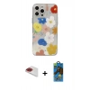MARSİLYAN™- iPhone 13 Pro Max Kılıf Eksen Asil Prime - Siyah 18D Cam Ekran Koruyucu + Pers Alüminyum Kamera Lens - KI