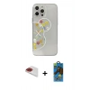 MARSİLYAN™- iPhone 13 Pro Max Kılıf Eksen Asil Prime - Siyah 18D Cam Ekran Koruyucu + Pers Alüminyum Kamera Lens - KI