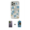 MARSİLYAN™- iPhone 13 Pro Max Kılıf Eksen Asil Prime - Siyah 18D Cam Ekran Koruyucu + Neon Fosforlu Kamera Lens - YL