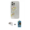 MARSİLYAN™- iPhone 13 Pro Max Kılıf Eksen Asil Prime - Siyah 18D Cam Ekran Koruyucu + Pers Alüminyum Kamera Lens - GD
