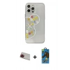 MARSİLYAN™- iPhone 13 Pro Max Kılıf Eksen Asil Prime - Siyah 18D Cam Ekran Koruyucu + Rainbow Kamera Lens Koruma Cam - KI