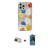 MARSİLYAN™- iPhone 13 Pro Max Kılıf Eksen Asil Prime - Siyah 18D Cam Ekran Koruyucu + Rainbow Kamera Lens Koruma Cam - KI