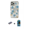 MARSİLYAN™- iPhone 13 Pro Max Kılıf Eksen Asil Prime - Siyah 18D Cam Ekran Koruyucu + Renkli Kamera Lens Koruma Cam - TU