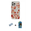 MARSİLYAN™- iPhone 13 Pro Max Kılıf Eksen Asil Prime - Siyah 18D Cam Ekran Koruyucu + Shine Kamera Lens Koruma Cam - MI