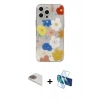 MARSİLYAN™- iPhone 13 Pro Max Kılıf Eksen Asil Prime - Siyah 3D Antistatik Cam Ekran Koruyucu + Pers Alüminyum Kamera Lens - GD