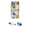 MARSİLYAN™- iPhone 13 Pro Max Kılıf Eksen Asil Prime - Siyah 3D Antistatik Cam Ekran Koruyucu + Pers Alüminyum Kamera Lens - KI