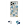 MARSİLYAN™- iPhone 13 Pro Max Kılıf Eksen Asil Prime - Siyah 3D Antistatik Cam Ekran Koruyucu + Pers Alüminyum Kamera Lens - LT