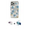 MARSİLYAN™- iPhone 13 Pro Max Kılıf Eksen Asil Prime - Siyah 3D Antistatik Cam Ekran Koruyucu + Pers Alüminyum Kamera Lens - GI