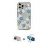 MARSİLYAN™- iPhone 13 Pro Max Kılıf Eksen Asil Prime - Siyah 3D Antistatik Cam Ekran Koruyucu + Rainbow Kamera Lens Koruma Cam - KI