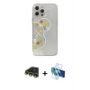 MARSİLYAN™- iPhone 13 Pro Max Kılıf Eksen Asil Prime - Siyah 3D Antistatik Cam Ekran Koruyucu + Raze Metal Kamera Lens - GD