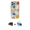 MARSİLYAN™- iPhone 13 Pro Max Kılıf Eksen Asil Prime - Siyah 3D Antistatik Cam Ekran Koruyucu + Raze Metal Kamera Lens - GD