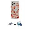 MARSİLYAN™- iPhone 13 Pro Max Kılıf Eksen Asil Prime - Siyah 3D Antistatik Cam Ekran Koruyucu + Renkli Kamera Lens Koruma Cam - PE