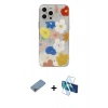 MARSİLYAN™- iPhone 13 Pro Max Kılıf Eksen Asil Prime - Siyah 3D Antistatik Cam Ekran Koruyucu + Shine Kamera Lens Koruma Cam - GI
