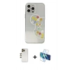 MARSİLYAN™- iPhone 13 Pro Max Kılıf Eksen Asil Prime - Siyah 3D Antistatik Cam Ekran Koruyucu + Shine Kamera Lens - GD