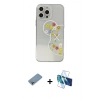 MARSİLYAN™- iPhone 13 Pro Max Kılıf Eksen Asil Prime - Siyah 3D Antistatik Cam Ekran Koruyucu + Shine Kamera Lens Koruma Cam - GI