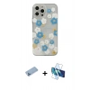 MARSİLYAN™- iPhone 13 Pro Max Kılıf Eksen Asil Prime - Siyah 3D Antistatik Cam Ekran Koruyucu + Shine Kamera Lens Koruma Cam - MI