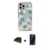 MARSİLYAN™- iPhone 13 Pro Max Kılıf Eksen Asil Prime - Siyah 3D Antistatik Hayalet Cam Ekran Koruyucu + Raze Metal Kamera Lens - GD