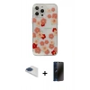 MARSİLYAN™- iPhone 13 Pro Max Kılıf Eksen Asil Prime - Siyah 3D Antistatik Hayalet Cam Ekran Koruyucu + Pers Alüminyum Kamera Lens - LT