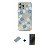 MARSİLYAN™- iPhone 13 Pro Max Kılıf Eksen Asil Prime - Siyah 3D Antistatik Hayalet Cam Ekran Koruyucu + Shine Kamera Lens Koruma Cam - GI