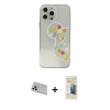 MARSİLYAN™- iPhone 13 Pro Max Kılıf Eksen Asil Prime - Siyah 6D Mat Seramik Hayalet Nano Ekran Koruyucu + Rainbow Kamera Lens Koruma Cam - BZ