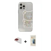 MARSİLYAN™- iPhone 13 Pro Max Kılıf Eksen Asil Prime - Siyah 6D Mat Seramik Hayalet Nano Ekran Koruyucu + Pers Alüminyum Kamera Lens - KI
