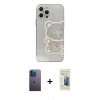 MARSİLYAN™- iPhone 13 Pro Max Kılıf Eksen Asil Prime - Siyah 6D Mat Seramik Hayalet Nano Ekran Koruyucu + Neon Fosforlu Kamera Lens - MI
