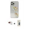 MARSİLYAN™- iPhone 13 Pro Max Kılıf Eksen Asil Prime - Siyah 6D Mat Seramik Hayalet Nano Ekran Koruyucu + Pers Alüminyum Kamera Lens - KI