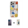 MARSİLYAN™- iPhone 13 Pro Max Kılıf Eksen Asil Prime - Siyah 6D Mat Seramik Hayalet Nano Ekran Koruyucu + Neon Fosforlu Kamera Lens - MI
