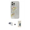 MARSİLYAN™- iPhone 13 Pro Max Kılıf Eksen Asil Prime - Siyah 6D Mat Seramik Hayalet Nano Ekran Koruyucu + Pers Alüminyum Kamera Lens - LT