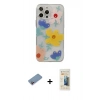 MARSİLYAN™- iPhone 13 Pro Max Kılıf Eksen Asil Prime - Siyah 6D Mat Seramik Hayalet Nano Ekran Koruyucu + Pembe Shine Kamera Lens Koruma Cam