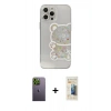 MARSİLYAN™- iPhone 13 Pro Max Kılıf Eksen Asil Prime - Siyah 6D Mat Seramik Hayalet Nano Ekran Koruyucu + Yeşil Neon Fosforlu Kamera Lens