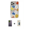 MARSİLYAN™- iPhone 13 Pro Max Kılıf Eksen Asil Prime - Siyah 6D Mat Seramik Hayalet Nano Ekran Koruyucu + Yeşil Neon Fosforlu Kamera Lens