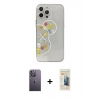 MARSİLYAN™- iPhone 13 Pro Max Kılıf Eksen Asil Prime - Siyah 6D Mat Seramik Hayalet Nano Ekran Koruyucu + Neon Fosforlu Kamera Lens - BZ