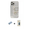 MARSİLYAN™- iPhone 13 Pro Max Kılıf Eksen Asil Prime - Siyah 6D Mat Seramik Hayalet Nano Ekran Koruyucu + Mavi Shine Kamera Lens Koruma Cam