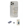 MARSİLYAN™- iPhone 13 Pro Max Kılıf Eksen Asil Prime - Siyah 6D Mat Seramik Hayalet Nano Ekran Koruyucu + Renkli Kamera Lens Koruma Cam - MI