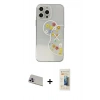 MARSİLYAN™- iPhone 13 Pro Max Kılıf Eksen Asil Prime - Siyah 6D Mat Seramik Hayalet Nano Ekran Koruyucu + Mor Rainbow Kamera Lens Koruma Cam