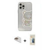 MARSİLYAN™- iPhone 13 Pro Max Kılıf Eksen Asil Prime - Siyah 6D Mat Seramik Hayalet Nano Ekran Koruyucu + Pers Alüminyum Kamera Lens - GD