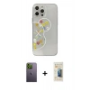 MARSİLYAN™- iPhone 13 Pro Max Kılıf Eksen Asil Prime - Siyah 6D Mat Seramik Hayalet Nano Ekran Koruyucu + Yeşil Neon Fosforlu Kamera Lens