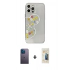 MARSİLYAN™- iPhone 13 Pro Max Kılıf Eksen Asil Prime - Siyah 6D Mat Seramik Hayalet Nano Ekran Koruyucu + Neon Fosforlu Kamera Lens - MI