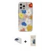 MARSİLYAN™- iPhone 13 Pro Max Kılıf Eksen Asil Prime - Siyah 6D Mat Seramik Hayalet Nano Ekran Koruyucu + Pers Alüminyum Kamera Lens - LT