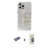 MARSİLYAN™- iPhone 13 Pro Max Kılıf Eksen Asil Prime - Siyah 6D Mat Seramik Hayalet Nano Ekran Koruyucu + Renkli Kamera Lens Koruma Cam - TU