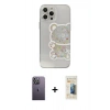 MARSİLYAN™- iPhone 13 Pro Max Kılıf Eksen Asil Prime - Siyah 6D Mat Seramik Hayalet Nano Ekran Koruyucu + Neon Fosforlu Kamera Lens - BZ