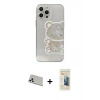 MARSİLYAN™- iPhone 13 Pro Max Kılıf Eksen Asil Prime - Siyah 6D Mat Seramik Hayalet Nano Ekran Koruyucu + Rainbow Kamera Lens Koruma Cam - BZ